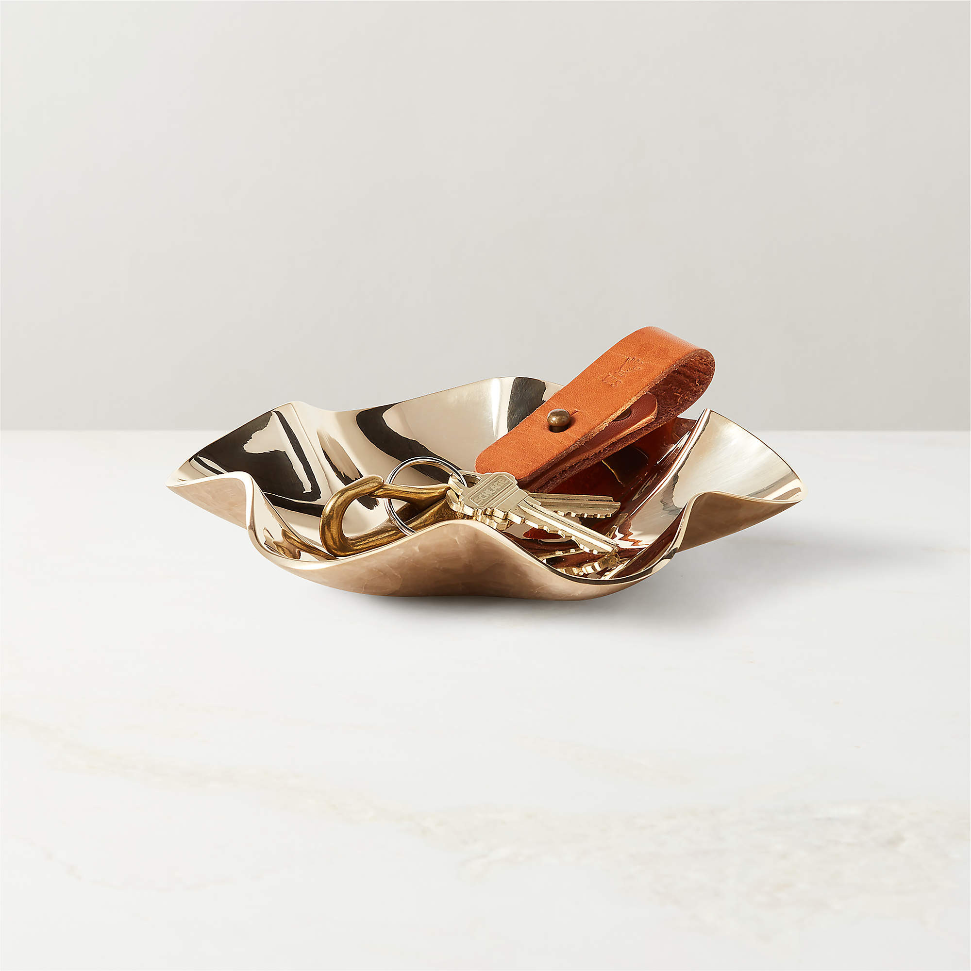 Lulu Polished Brass Catchall Dish + Reviews | CB2 | CB2