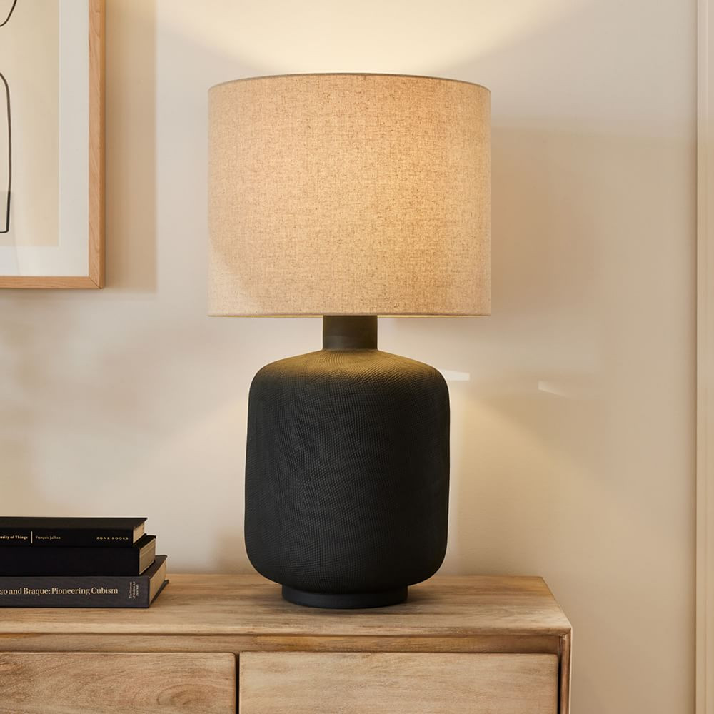Combed Ceramic Table Lamp | West Elm (US)