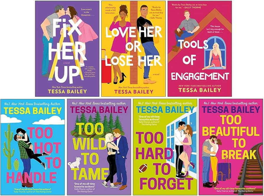 Tessa Bailey Hot And Hammered & Romancing the Clarksons Series 7 Books Collection Set (Fix Her Up... | Amazon (UK)