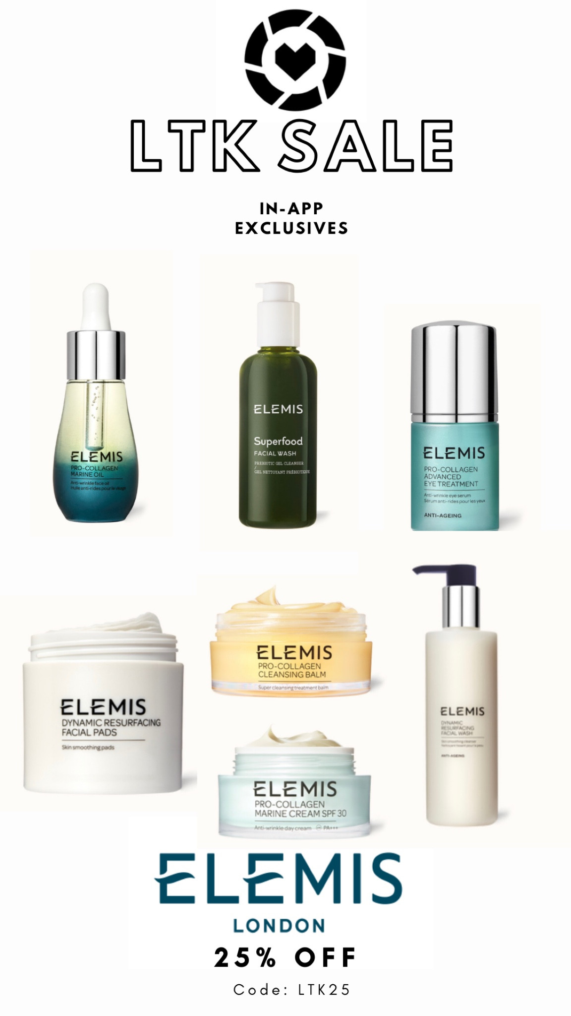 Elemis London skincare is 25% off during the LTK sale! Use code LTK25 at checkout to receive your discount! *offer only valid until September 21st 

#LTKbeauty #LTKSale #LTKunder100