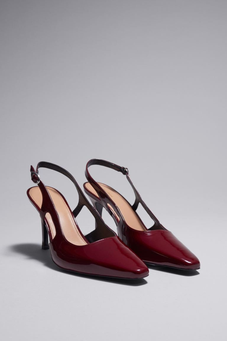 Leather Slingback Pumps | H&M (UK, MY, IN, SG, PH, TW, HK)