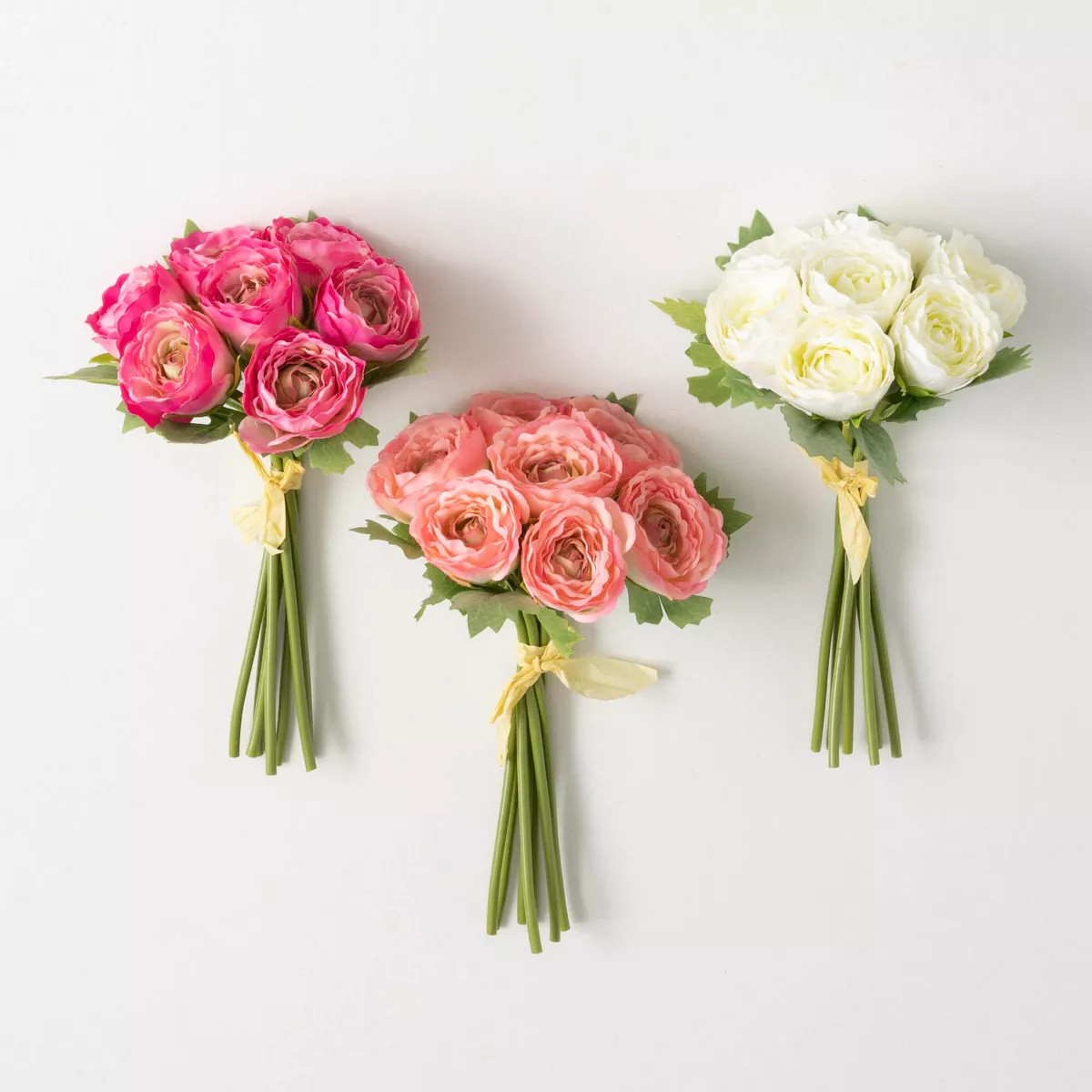 Sullivans 10" Artificial Ranunculus Bush Set of 3 | Target