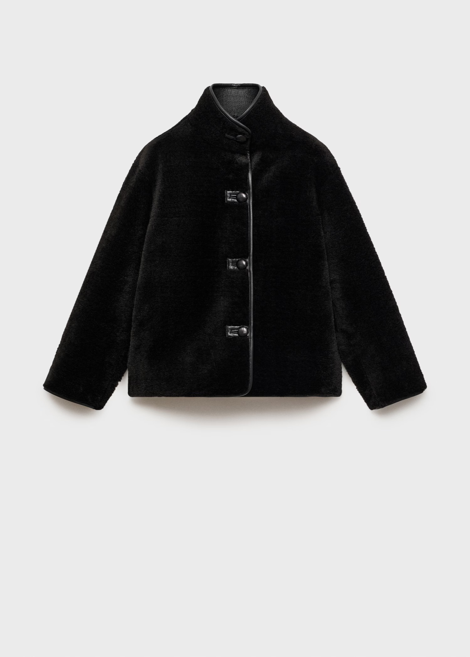 Short fur effect coat - Women | MANGO USA | Mango (US/MX/AU)