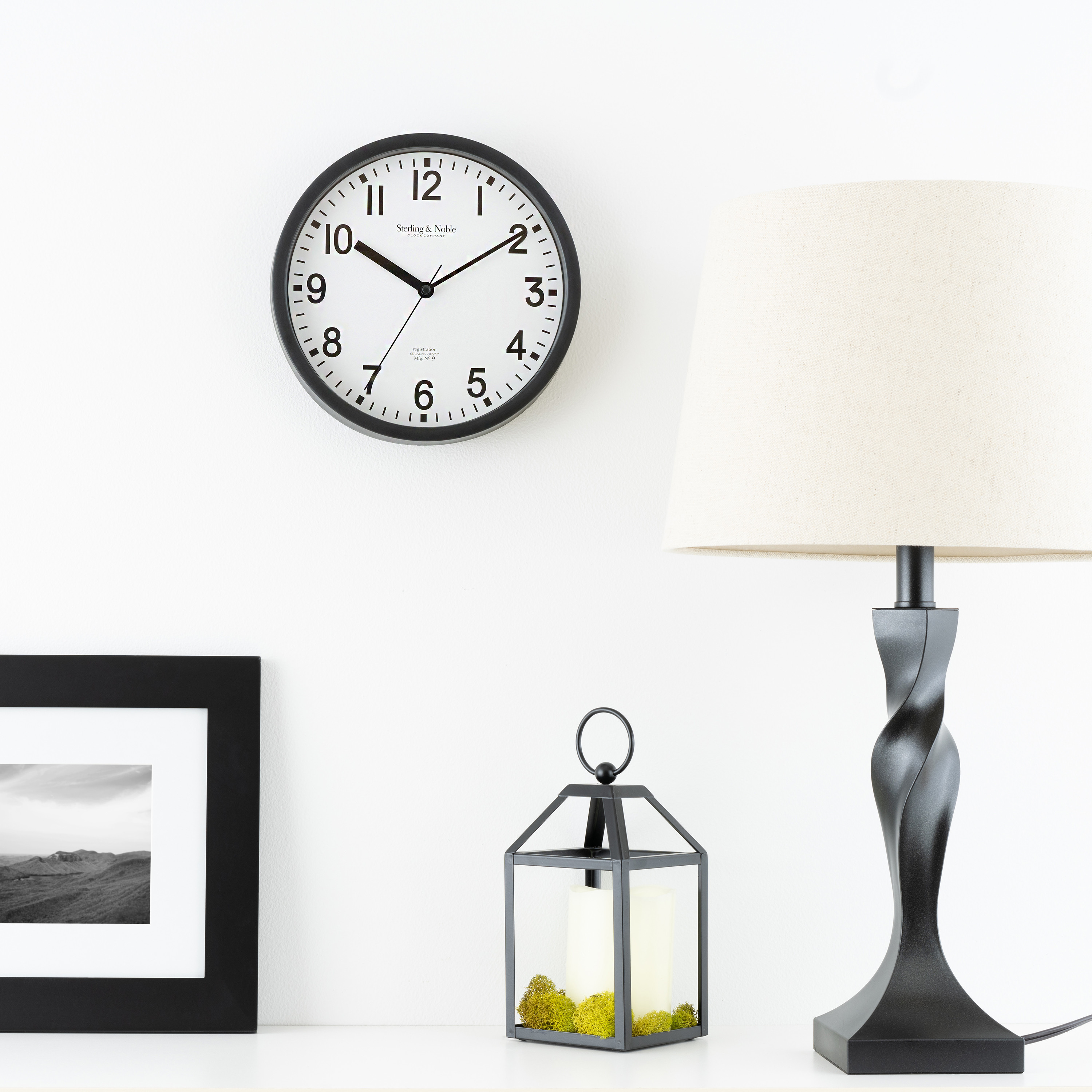 Mainstays Basic Indoor 8.78" Black Analog Round Modern Wall Clock | Walmart (US)
