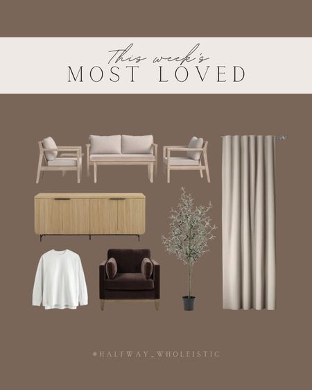 This week’s follower favorites include our entryway sideboard, the comfiest active tee from Abercrombie, our realistic faux olive tree from Pottery Barn, and our outdoor seating set! 

#spring #homedecor #livingroom #curtain #chair 

#LTKsalealert #LTKhome #LTKSeasonal