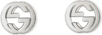 Silver Interlocking-G Stud Earrings | Nordstrom