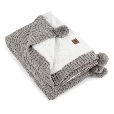 UGG® Cameron Knit Reversible Throw Blanket in Seal | Bed Bath & Beyond