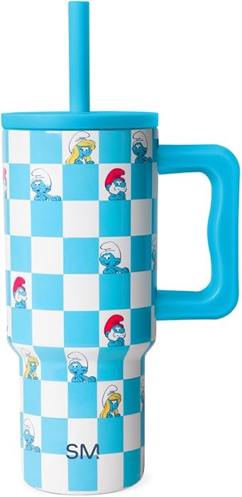Simple Modern Smurfs Kids 24 oz Tumbler with Handle and Silicone Straw Lid | Spill Proof Leak Res... | Amazon (US)