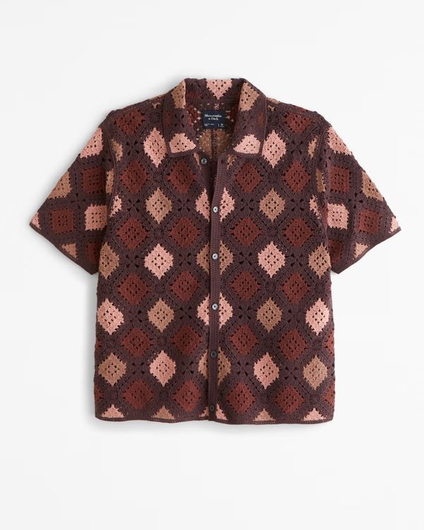 burgundy pattern | Abercrombie & Fitch (US)