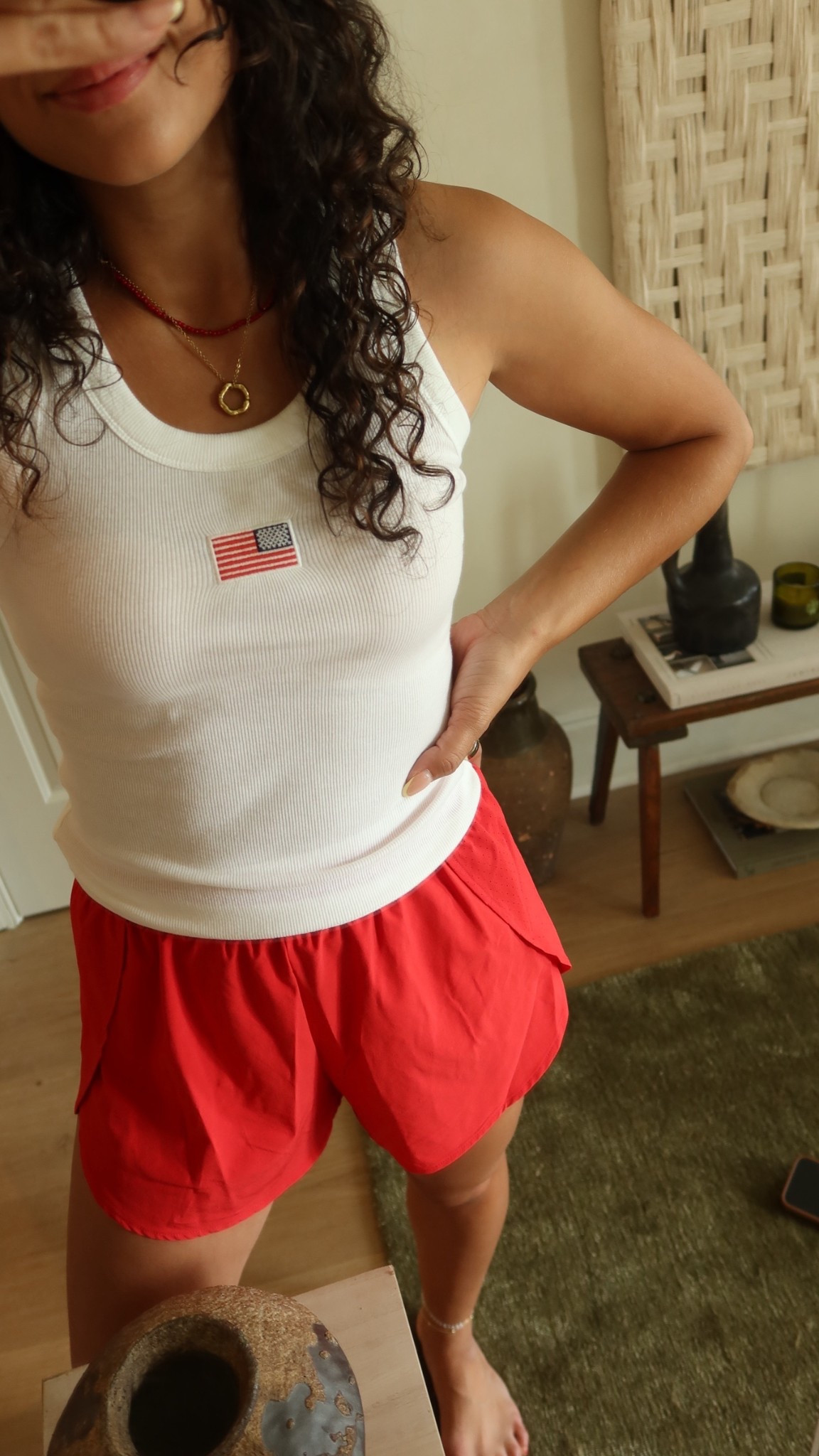 4th of July outfit!!!

American flag tanks tank top outfits red shorts American 

#LTKFindsUnder50 #LTKSeasonal #LTKSummerEdit