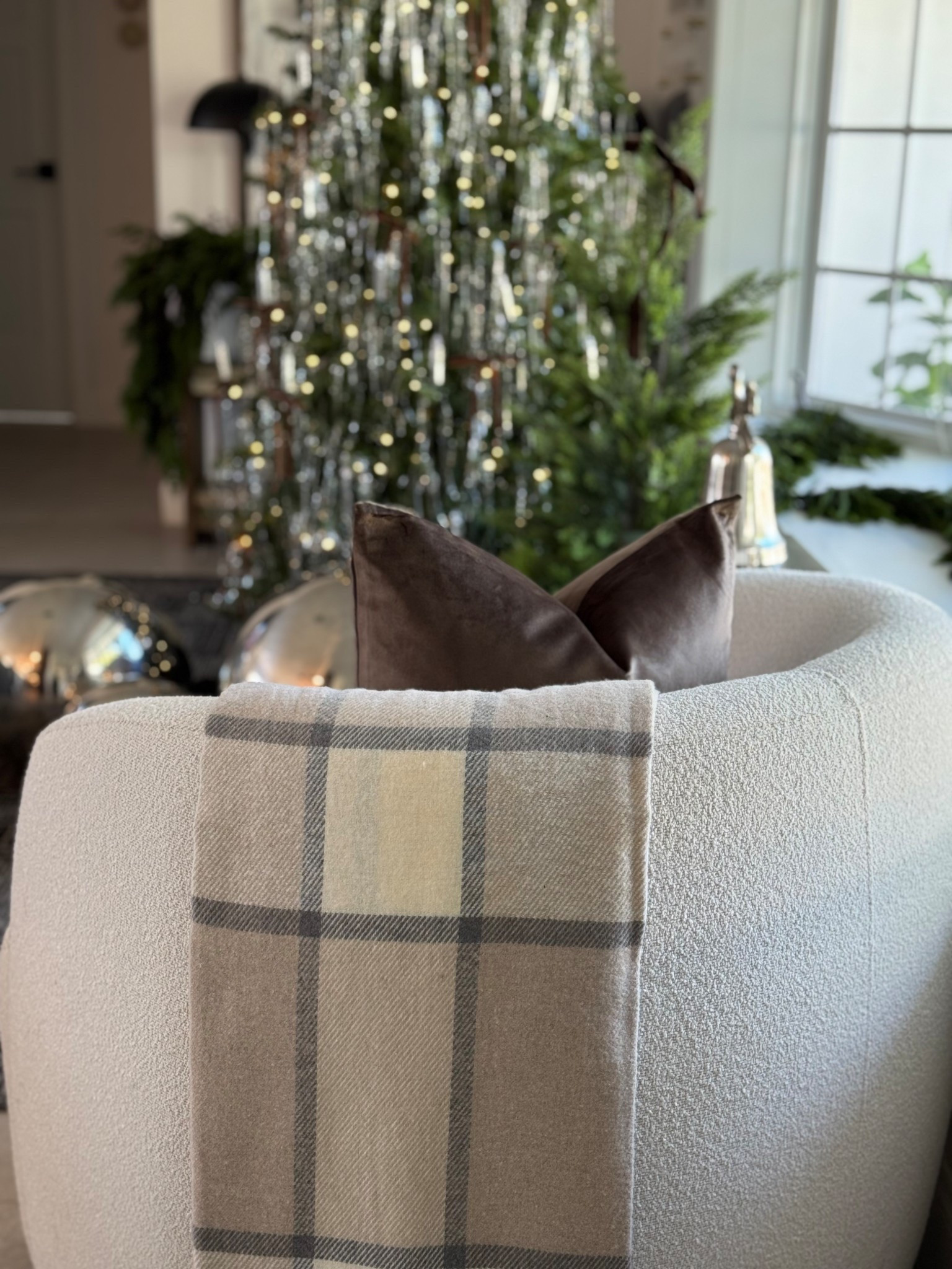 Warm cozy Christmas decor / chocolate brown / Ralph Lauren inspired Christmas 🐴✨🤎 velvet pillow case and fluffy pillow inserts ps. Don’t forget to size up in your pillow insert for an extra fluffy look 

#LTKHoliday #LTKHome #LTKFindsUnder100