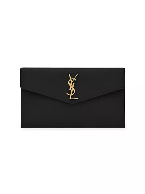 Medium Uptown Leather Clutch | Saks Fifth Avenue