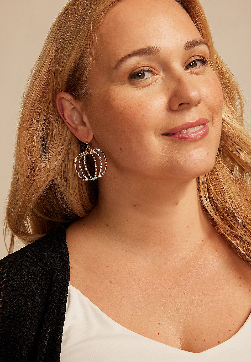 Gold Fall Pave Pumpkin Drop Earrings | Maurices