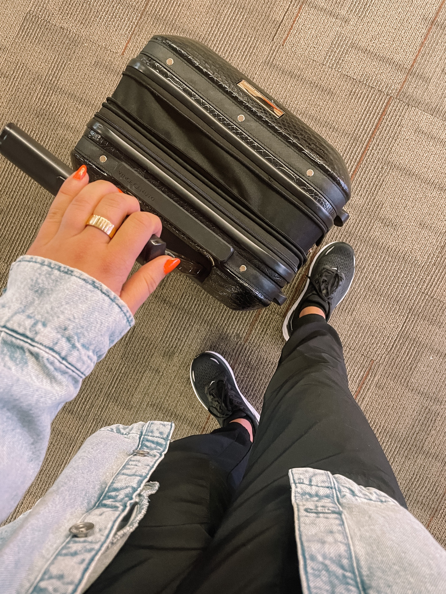 Travel outfit and travel nail polish?? Sally Hansen’s Insta-Dri polish saved me - I applied at the airport and didn’t totally mess them up since the dry time was maybe ten minutes. 

#LTKbeauty #LTKstyletip #LTKtravel