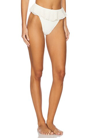 Tamarindo Ruffle Bikini Bottom in Bone Crochet | Revolve Clothing (Global)