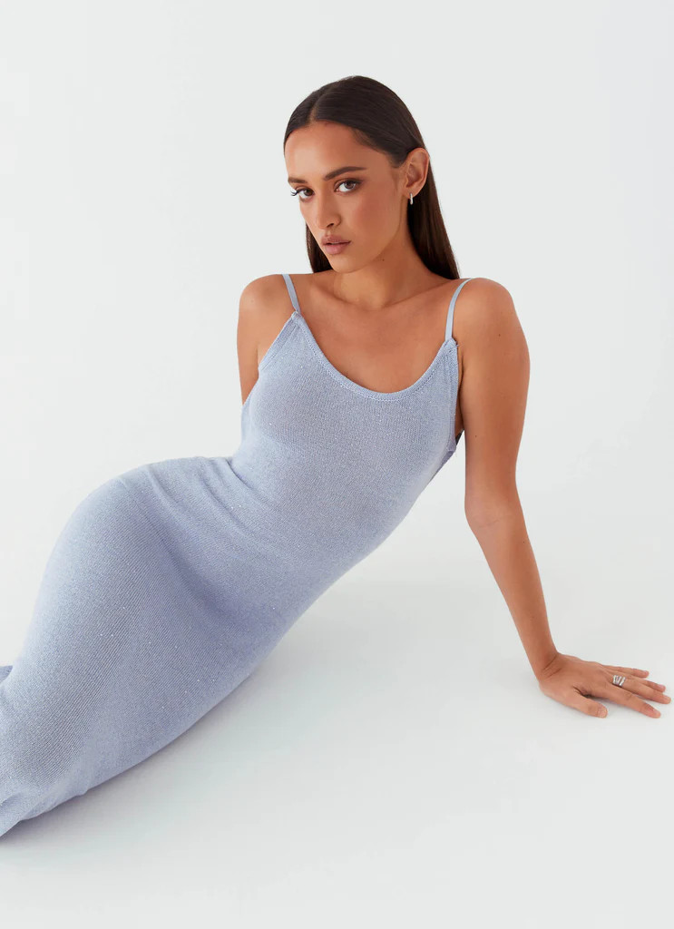 Scarlett Steel Maxi Dress - Powder Blue | Peppermayo (Global)