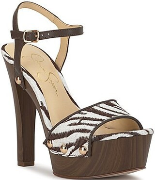 Jessica Simpson Calenta Zebra Woven Platform Sandals - 6 | Dillard's
