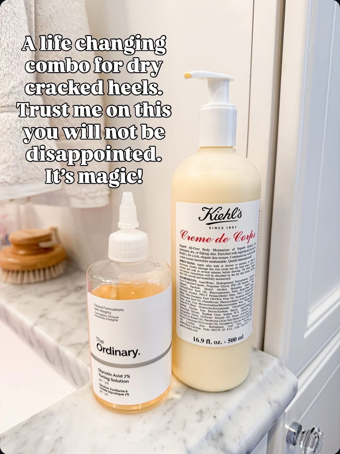 Life changing combo for dry cracked heels! All on Amazon 👏🏼