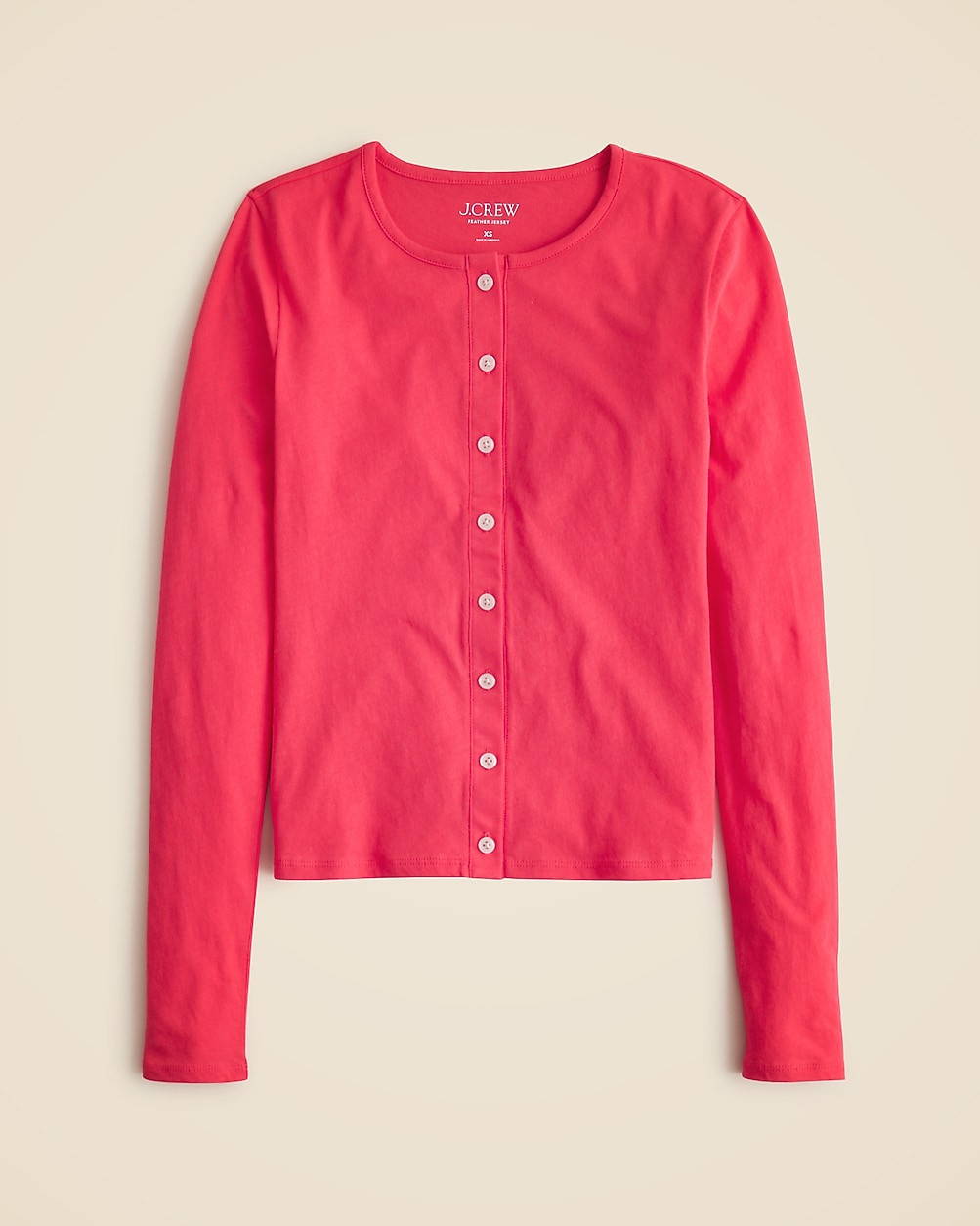 Feather jersey crewneck cardigan | J. Crew US