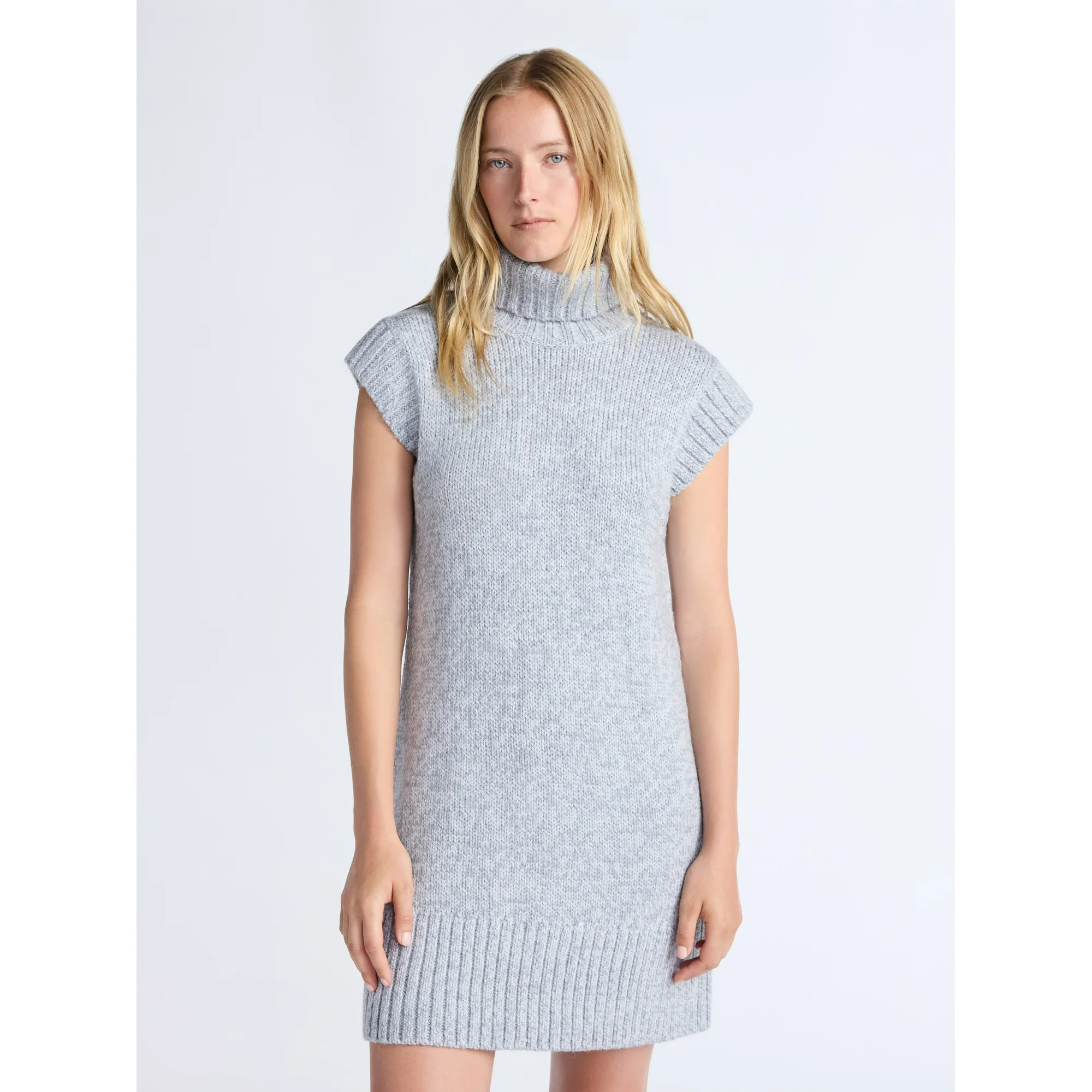 Free Assembly Women's Turtleneck Sweater Mini Dress, Sleeveless, Sizes XS-XXL | Walmart (US)