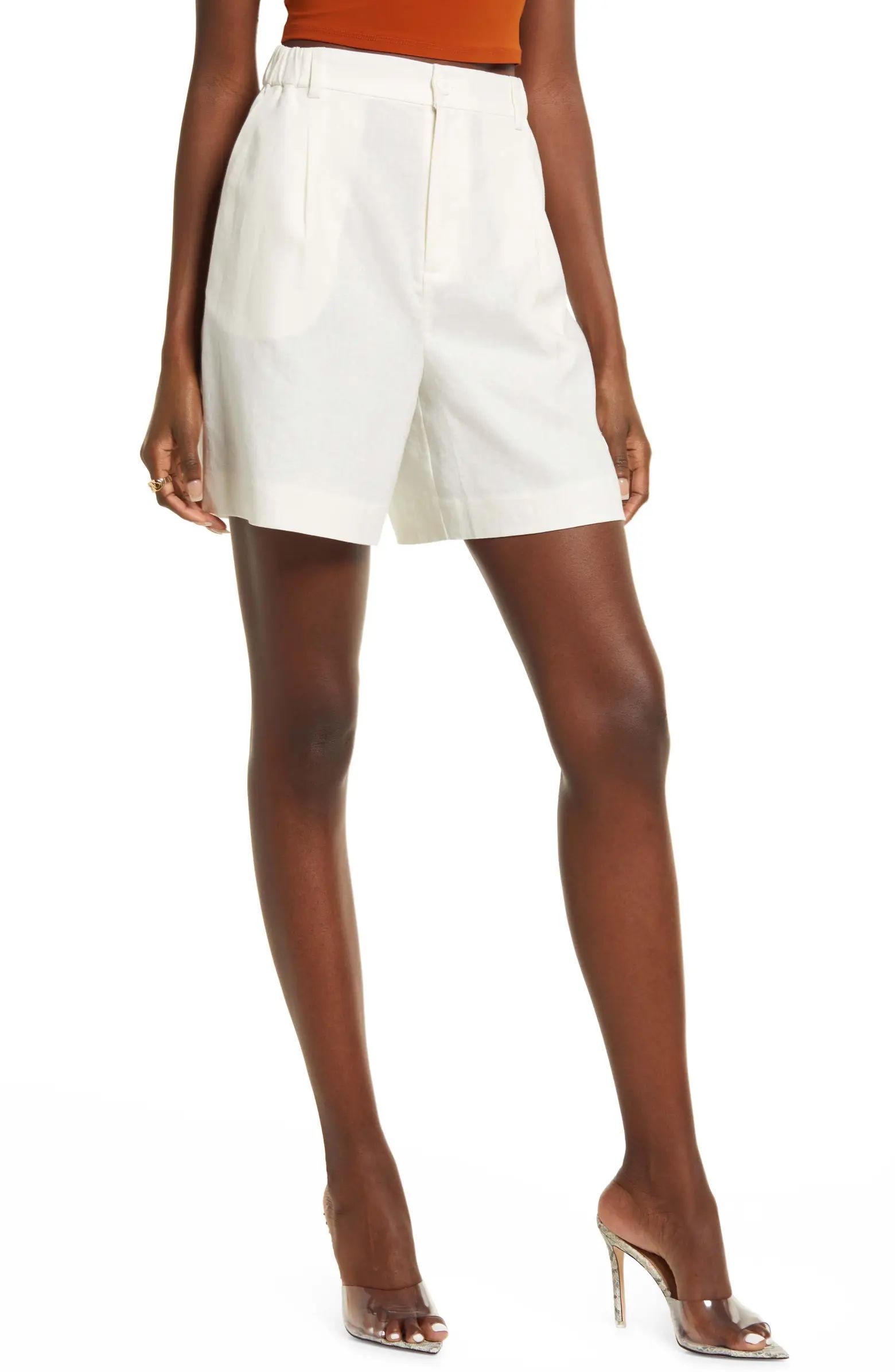 Women's Linen Blend Bermuda Shorts | Nordstrom