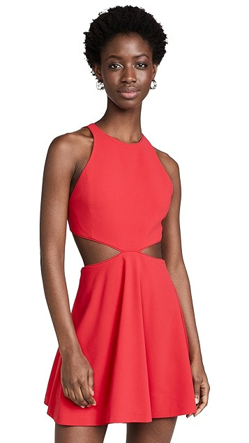 Cara Sleeveless Fit and Flare Cutout Mini Dress | Shopbop