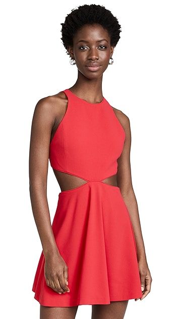 Cara Sleeveless Fit and Flare Cutout Mini Dress | Shopbop