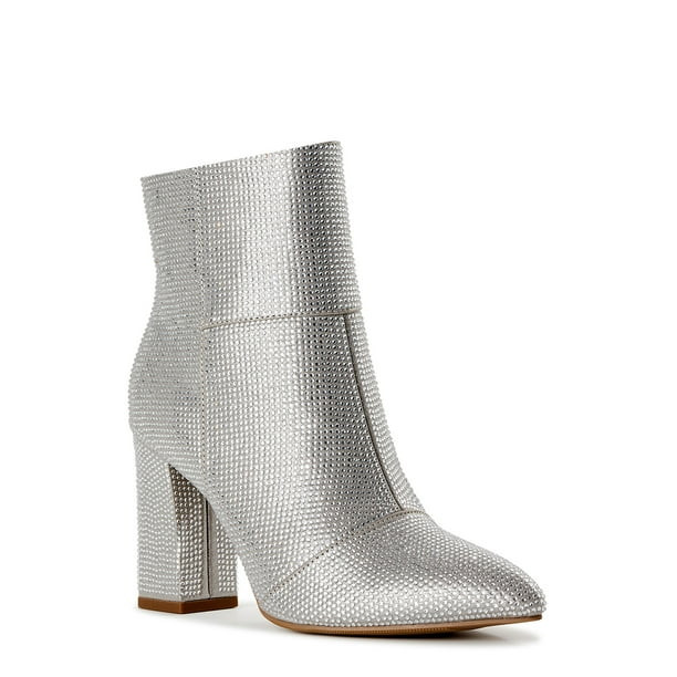 Madden NYC Women's Rhinestone Pointed Toe Booties | Walmart (US)