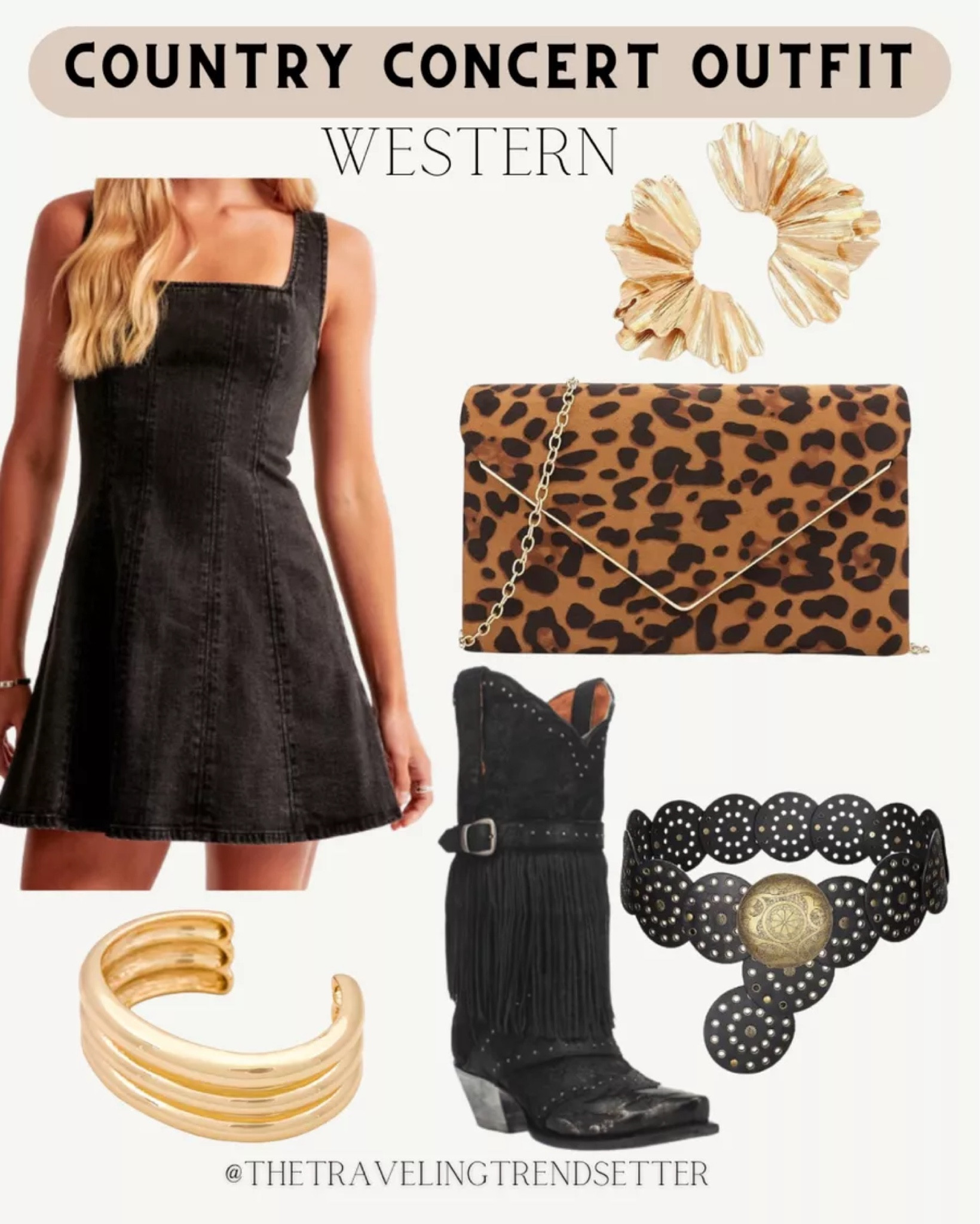 Country concert outfit idea - black denim dress - Nashville - fall outfit idea 

#LTKFindsUnder50 #LTKStyleTip #LTKFindsUnder100