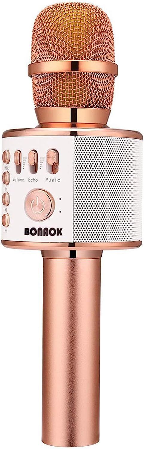 BONAOK Wireless Bluetooth Karaoke Microphone,3-in-1 Portable Handheld Karaoke Mic Speaker Machine... | Amazon (US)