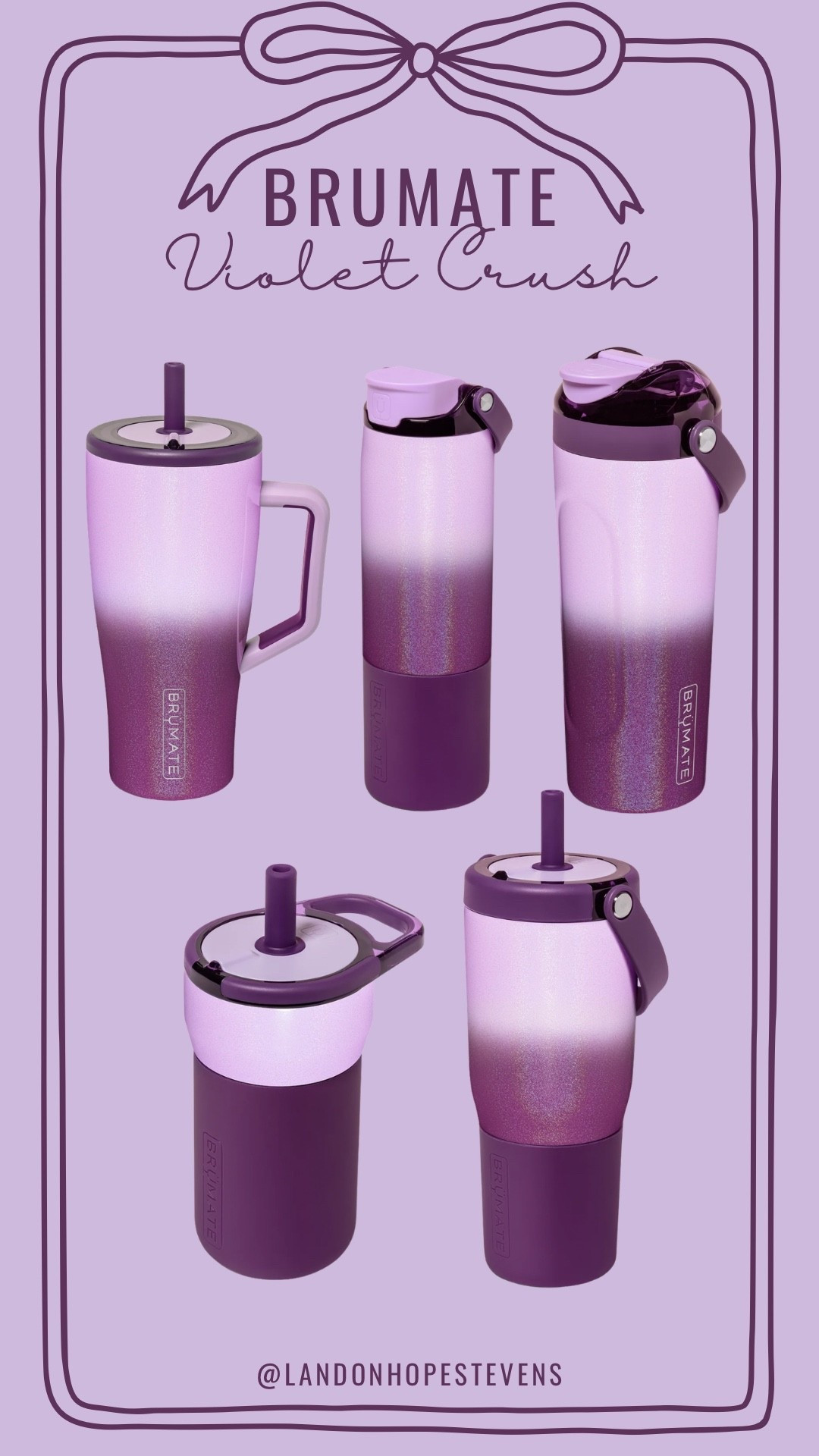 New Brumate collection just launched… Violet Crush 💜 How stunning!?! I’m obsessed! Just ordered my favorite - 30oz tumbler! 

Brumate / Brumate tumbler / leakproof cup / leakproof tumbler / 

#LTKTravel #LTKfitnessgoals #LTKfoodie