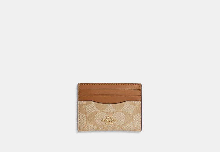 Slim Id Card Case In Signature Canvas | Coach Outlet US