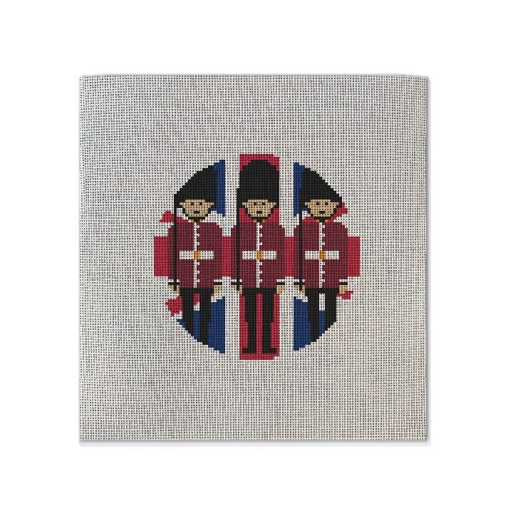 18 Count Needlepoint Canvas – Queen's Guard London  – 4” Round  | eBay | eBay US