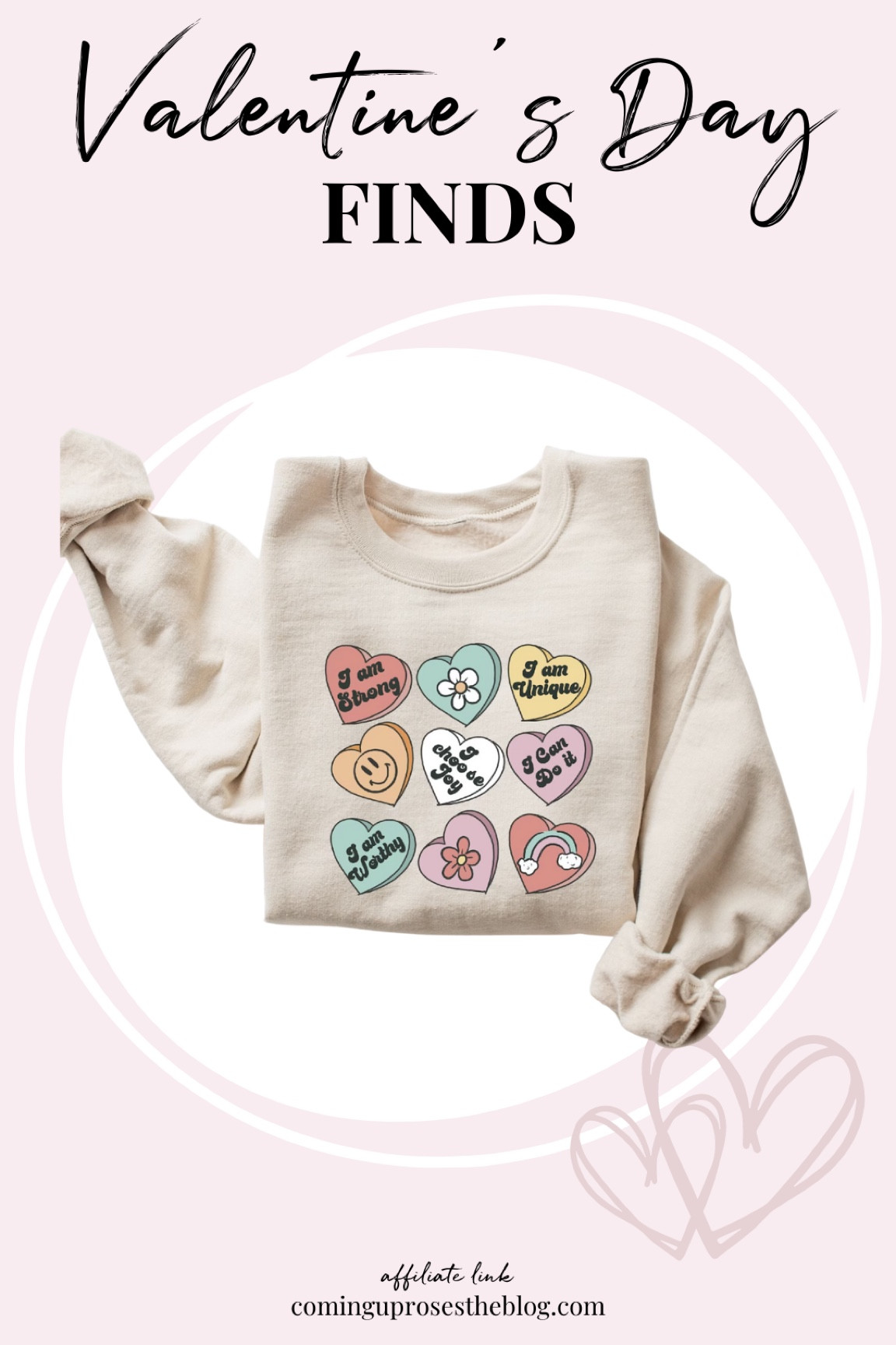 Conversation heart mantra sweatshirt! Would be such a cute gift for your girlfriend for Valentine’s Day or Galentine’s 😍❤️

#LTKSeasonal #LTKstyletip #LTKunder50