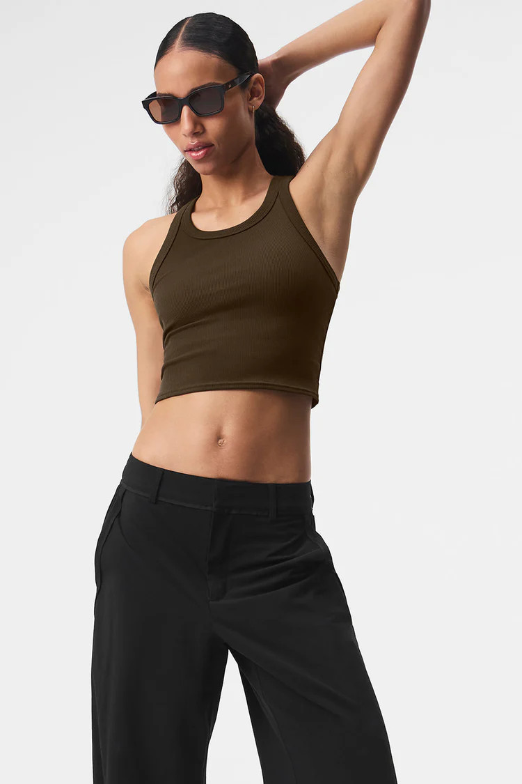 Goddess Ribbed Go-To Tank | Alo Yoga (US)