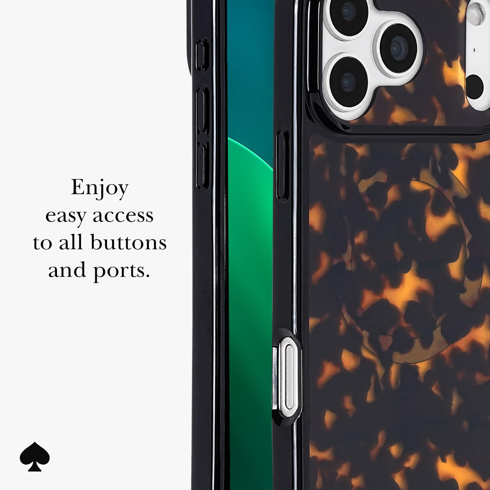 Kate Spade New York iPhone 17 Pro Max Case - Compatible with MagSafe - Designer Phone Case - Tort... | Amazon (US)