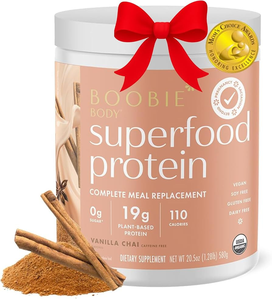 Boobie Body Superfood Protein Pregnancy and Postpartum Meal Replacement Shake, Vanilla Chai Flavo... | Amazon (US)