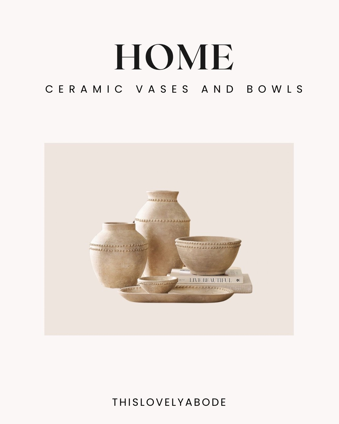 New pottery barn ceramic vases and bowls 
#homedecor #vases #bowls #potterybsrn

#LTKHome
