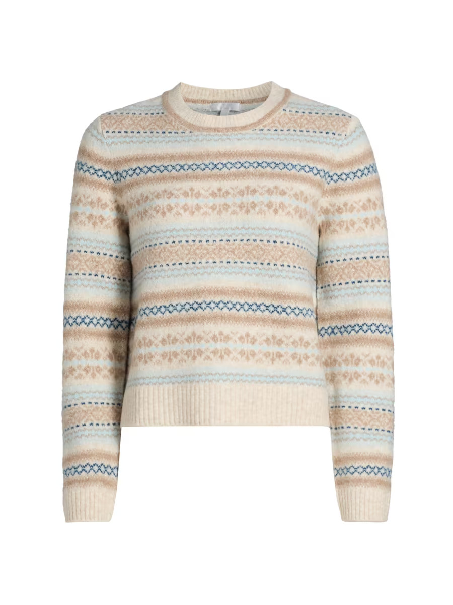 Design History Fair Isle-Style Crewneck Sweater | Saks Fifth Avenue | Saks Fifth Avenue