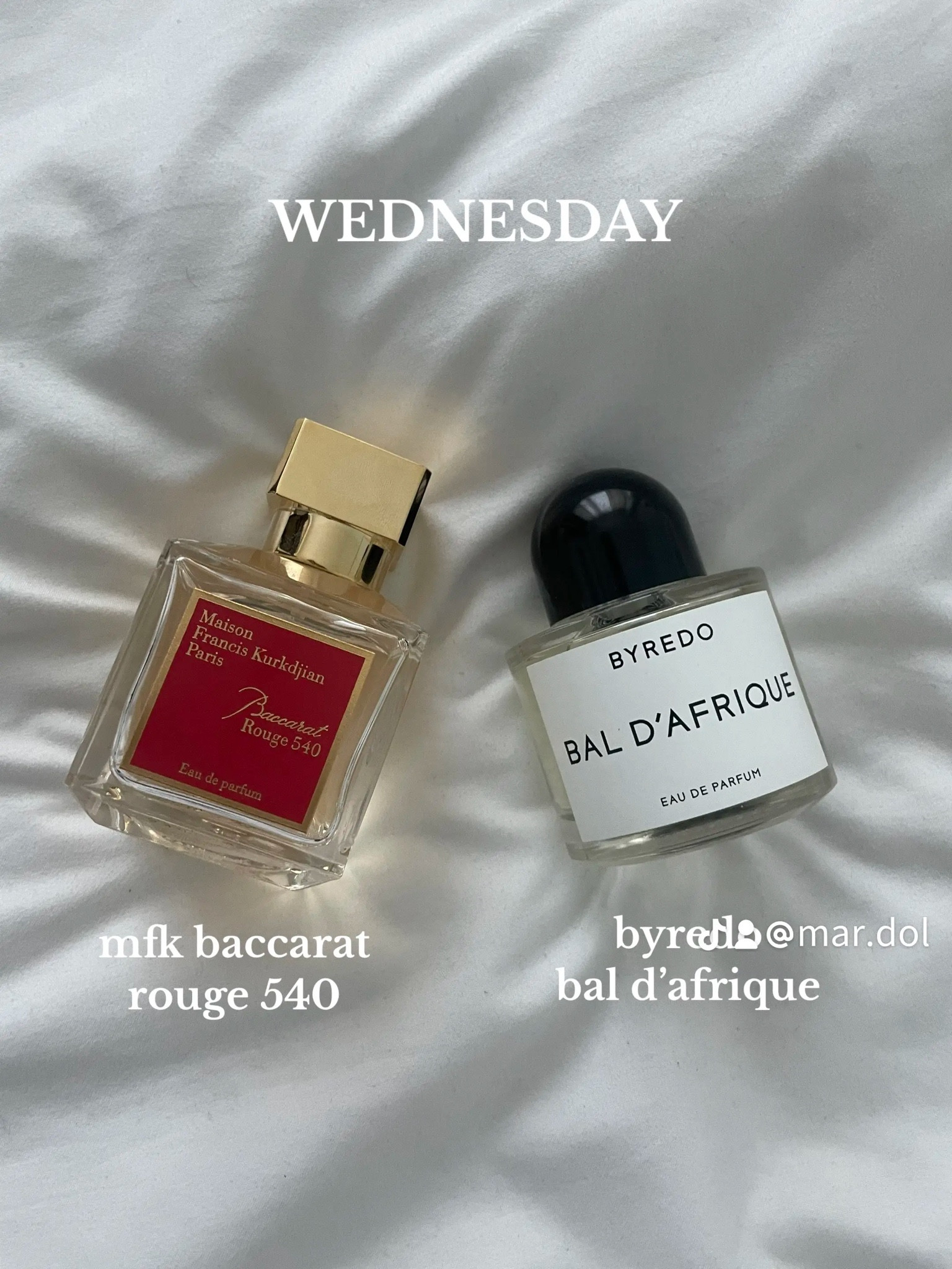 maison francis kurkdijan baccarat rouge 540 + byredo bal d’afrique 

use first time/welcome codes for discounts! + occasional sales 