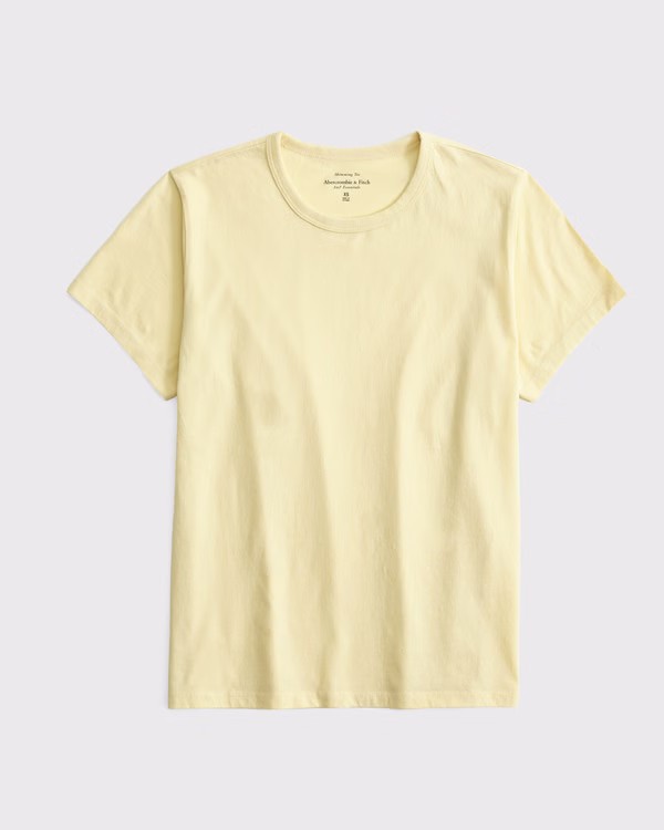 Women's Essential Polished Body-Skimming Tuckable Tee | Women's New Arrivals | Abercrombie.com | Abercrombie & Fitch (US)