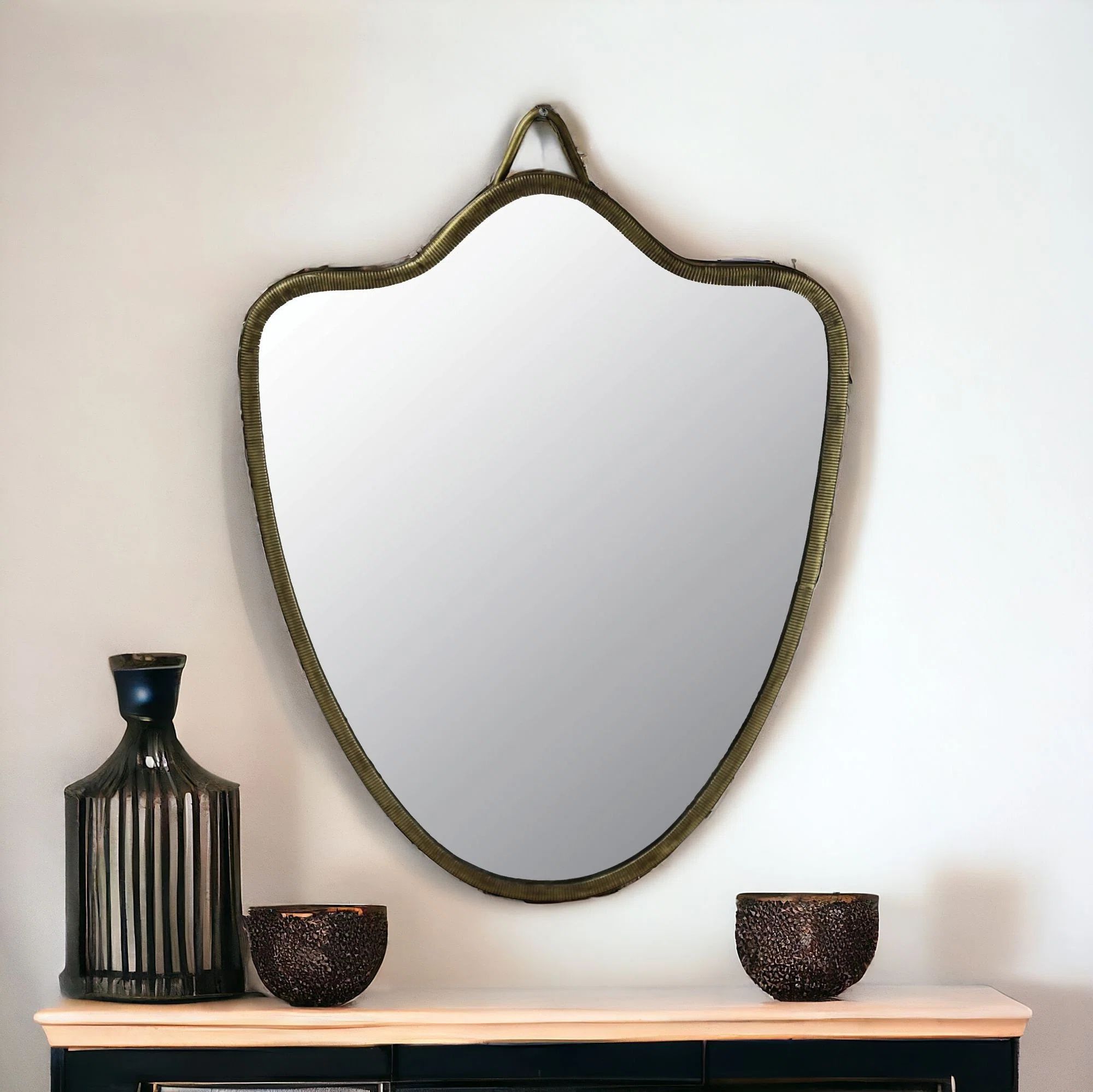 Jobe 9" Brass Accent Mirror | Wayfair North America