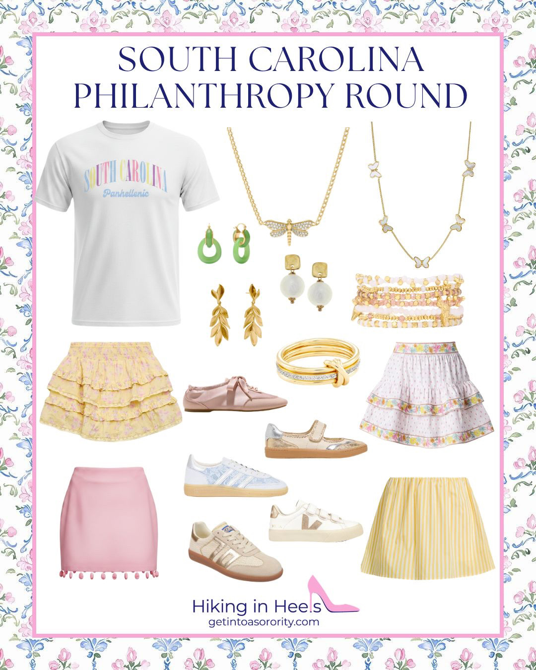 Planning to rush at the University of South Carolina this fall? Here’s our recruitment style guide!! The UofSC Panhellenic association provides two t-shirts, the first one is for Philanthropy days 1 & 3 and the second is for day 2 🩷 We hope all our South Carolina girlies love this inspo as much as we do!

sorority rush | sorority recruitment | sorority rush coach | uofsc sorority recruitment | sorority style
 

 