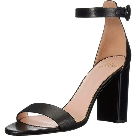 J.Crew Womens Stella Black Ankle Strap Heels Size 9.5 | Walmart (US)