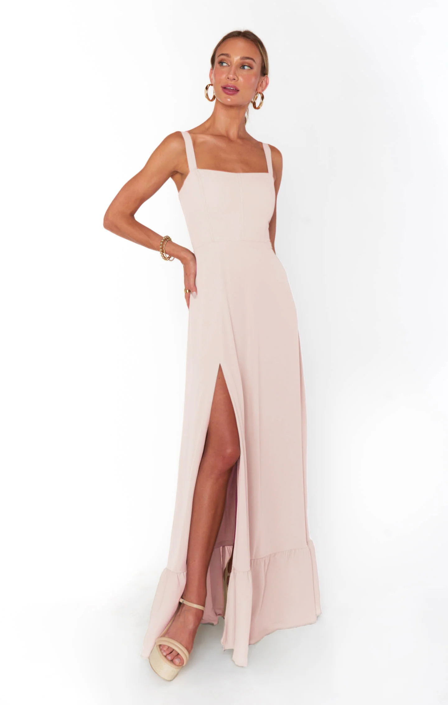 Clarissa Corset Dress, in Dusty Blush Crisp, Size: 2XL | Show Me Your Mumu | Show Me Your Mumu