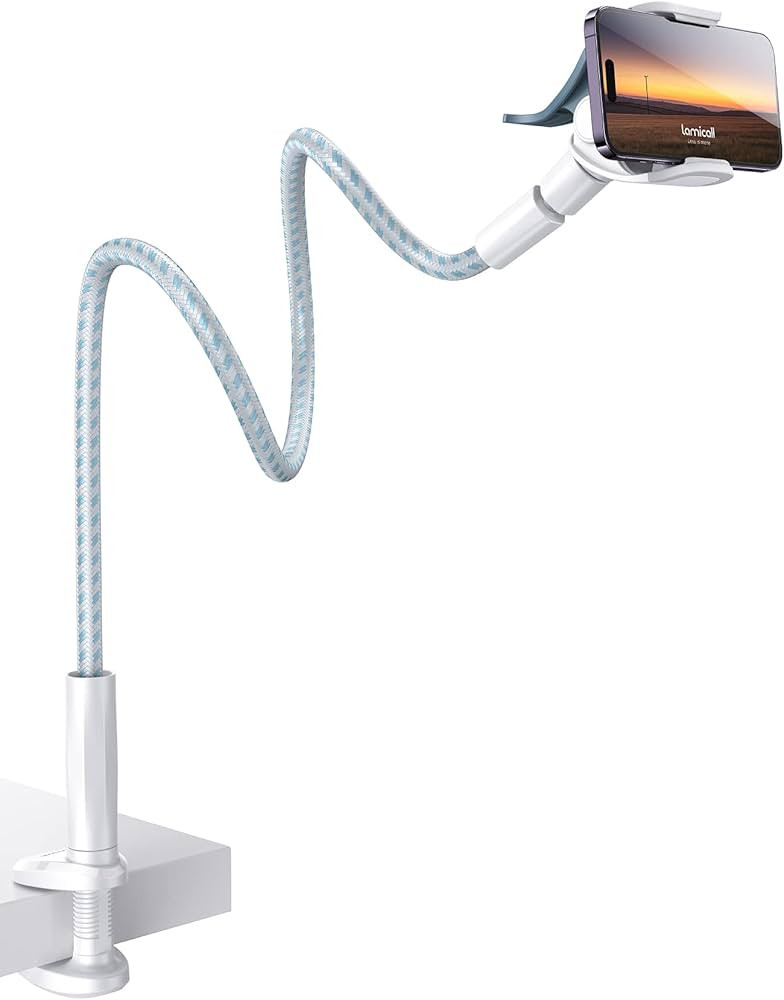 Lamicall Gooseneck Phone Holder Bed - [Newest Nylon Braided] Flexible Arm, Overall Length 38inch,... | Amazon (US)