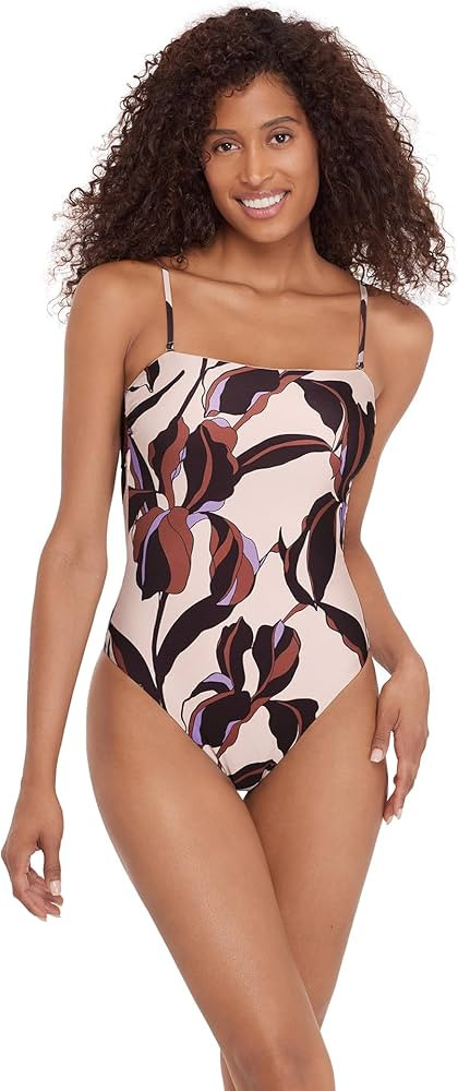 Steve Madden Women's Bandeau One Piece Swimsuit with Removable Straps | Amazon (US)