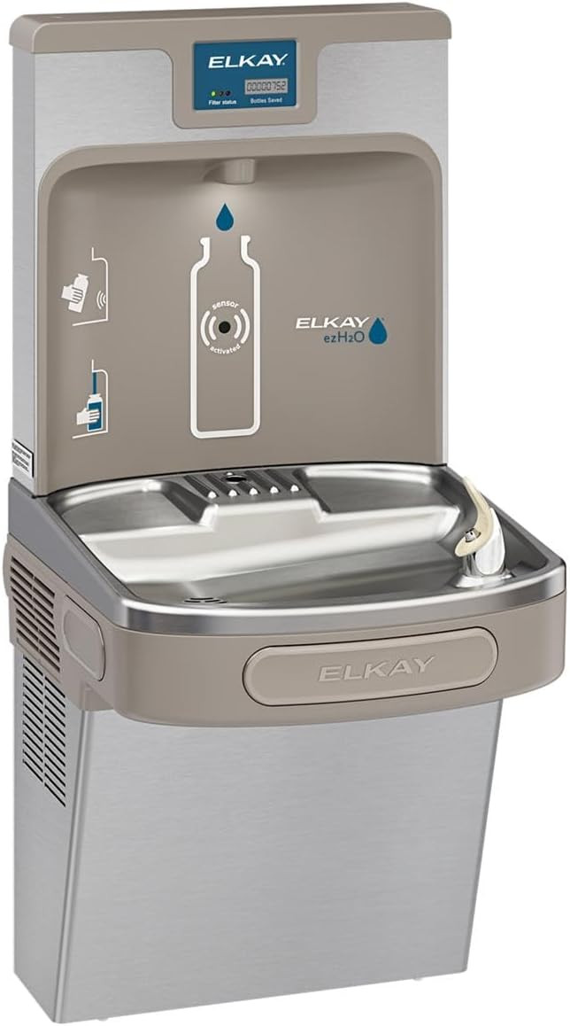Elkay LZS8WSSK Enhanced ezH2O Bottle Filling Station & Single ADA Cooler Refrigerated Stainless H... | Amazon (US)