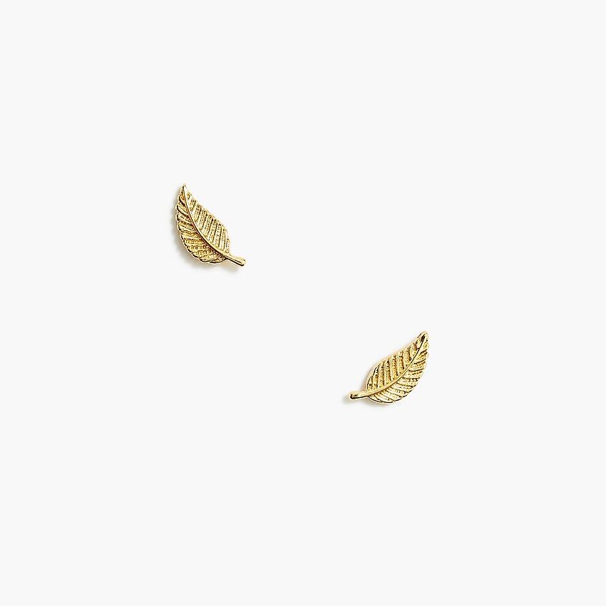 Leaf stud earrings | J.Crew Factory