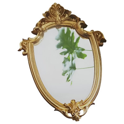 Slickblue Vintage Baroque-Style Gold Mirror 12.25" H Oval Resin Frame for Tabletop or Wall Display | Target